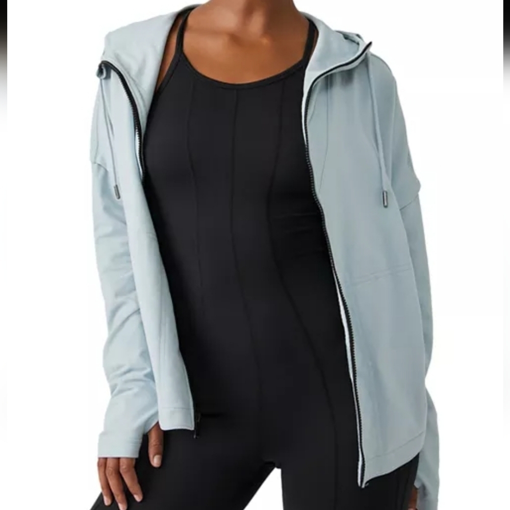 Free People Movement Nothing But Sweats Zip Up Hoodie Size Medium